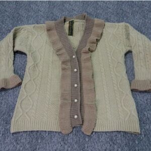 Anthropolgie Aratta Silent Journey Women's Cable Knit Cardigan Sweater